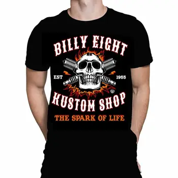 Billy Eight - SPARK OF LIFE - Мужская футболка - Байкер, Rock-a-billy, США