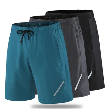 (S-3XL) Спортивные шорты Мужские для бега, летние охлаждающие, Тонкие, быстросохнущие, баскетбольные, свободные, для фитнеса, повседневные, Капри, Короткие штаны