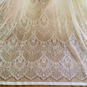 Декор Лента Кружевная ткань Высококачественное свадебное платье кружевной материал Свадебное платье сшито из белого кружева
