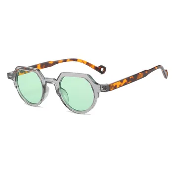 Модные маленькие овальные солнцезащитные очки для женщин неправильной формы с квадратными винтажными заклепками в стиле панк Ярких цветов, женские очки, мужские солнцезащитные очки UV400
