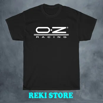 Мужская черная футболка с логотипом OZ Racing, Размер S-5XL