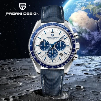 Новые мужские часы PAGANI DESIGN 2023, роскошные кварцевые часы для мужчин, силиконовый хронограф с датой, сапфировое зеркало, наручные часы
