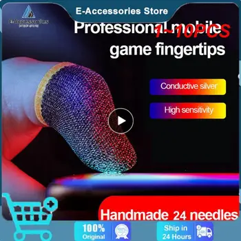 1 ~ 10шт Пара Для PUBG Gaming Рукав Для Пальцев Дышащие Кончики Пальцев Потеющие Противоскользящие Перчатки Для Большого Пальца Для Мобильных устройств
