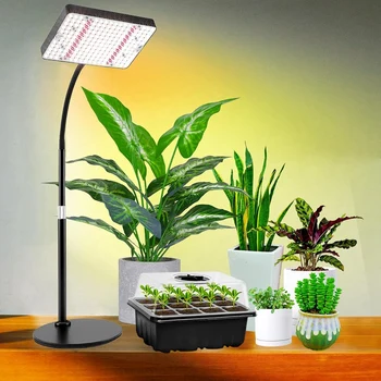 1 ШТ. Настольная лампа для выращивания растений мощностью 200 Вт, УФ-ИК лампа для выращивания растений полного спектра, регулируемая по высоте
