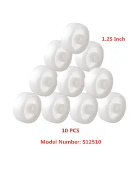 (10 упаковок) 1,25-дюймовое одноприводное колесо из светло-белого полипропиленового пластика, маленькое, диаметром 30 мм, гладкий шкив для откидной кровати