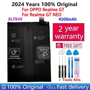 100% Оригинальный Новый Высококачественный Аккумулятор BLP849 4500mAh Для OPPO Realme GT/ Realme GT NEO Аккумуляторы Для Мобильных Телефонов Bateria