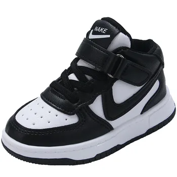 2023 Детская Белая обувь Легкие спортивные кроссовки Для маленьких девочек и мальчиков Уличная Повседневная обувь Дышащий Скейтборд