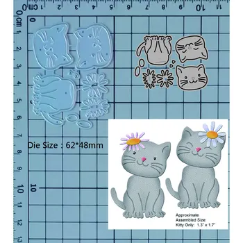 2023 Новых металлических штампов Cats DIY Нож для вырезок из бумаги, Форма для ножей, Трафареты для штампов