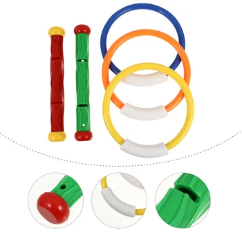5 ШТ. разноцветных палочек для дайвинга, игрушки для бассейна, кольцо для дайвинга, игрушки для бассейна для детей, для дайвинга (случайное число и цвет)