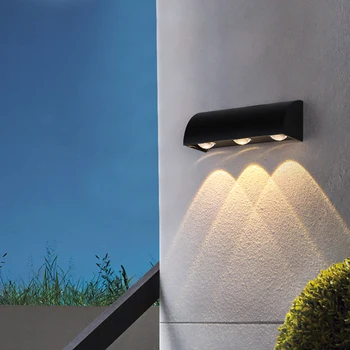 AC85-265V 3W Светодиодный настенный светильник в помещении и на открытом воздухе IP65 Водонепроницаемый Современные лампы в стиле минимализма Алюминиевые Садовые Фонари на крыльце