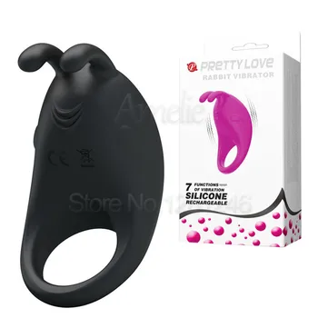 Pretty Love USB Зарядка, 7 скоростей, Вибрирующее кольцо для члена, Женский клитор, оргазм, Стимулирующие пенис, кольца для пар, вибратор-петушок