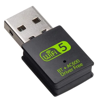 USB WiFi Bluetooth адаптер, внешний приемник двухдиапазонной беспроводной сети 600 Мбит/с, WiFi ключ для ПК/ноутбука/настольного компьютера