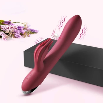 USB Перезаряжаемый 10-скоростной мощный фаллоимитатор-кролик-вибратор для женщин, Массажный вибратор для стимуляции клитора, точка G, секс-игрушки для взрослых