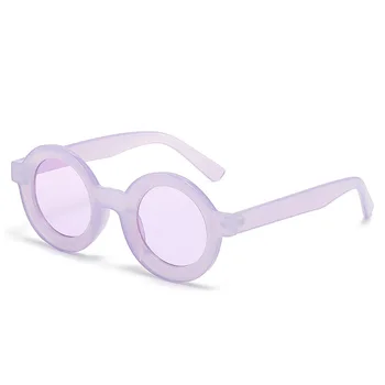 YOOSKE Винтажные круглые солнцезащитные очки для женщин на открытом воздухе UV400 оттенков Солнцезащитные очки для мужчин в стиле панк Оранжево-чайные очки INS Модные солнцезащитные очки