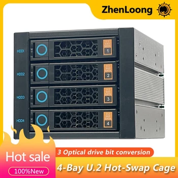 ZhenLoong 4 отсека U.2 NVMe SSD Для хранения с горячей заменой 3,5 
