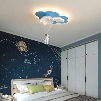 Астронавт, светодиодная люстра для спальни, гостиной, кабинета, детской комнаты, украшения квартиры, виллы, Потолочный светильник