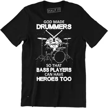 Бог создал барабанщиков, чтобы у басистов тоже были герои Мужская футболка-тройник