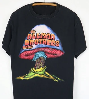 Винтажная Мужская футболка Allmans Brothers Band, Черная футболка, Все размеры S-23Xl Yy216