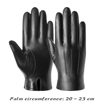 Высококачественные зимние перчатки из натуральной кожи для мужчин, грелка для рук, новые черные перчатки 2023 года выпуска