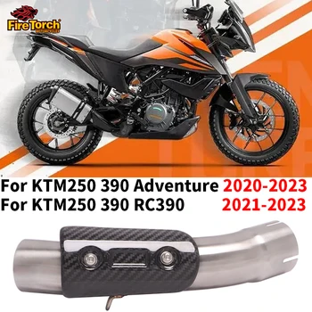 Выхлопная Труба Мотоцикла Espace Moto Mid С Защитой От ожогов Для KTM DUKE 250 390 RC390 KTM250 KTM390 Adventure ADV 2020- 2023
