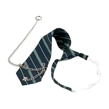 Галстук-бабочка в стиле панк с металлической цепочкой, украшенной бабочкой, модный галстук JK для вечерней одежды