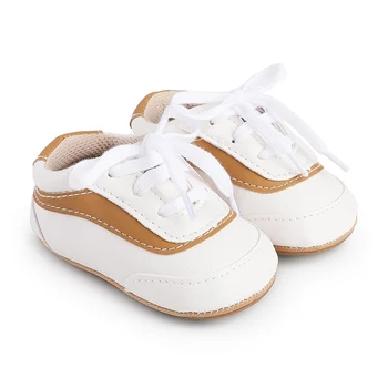 Детские осенне-весенние дышащие кроссовки Для новорожденных мальчиков и девочек, повседневная обувь в стиле ретро на мягкой подошве, противоскользящая домашняя уличная обувь для малышей