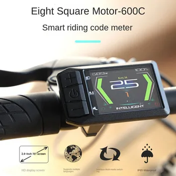 Дисплей E-bike 600C Для Bafang MidDrive В режиме реального времени Отображение заряда батареи M510 M600 M500 Скорость двигателя Диаметр колеса CAN Протокол