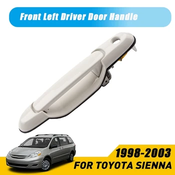 Для Toyota Sienna 1998-2003 Передний левый водитель Снаружи Наружная Дверная ручка Белая 69220-08010 Новая