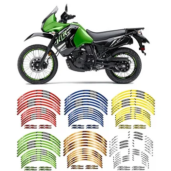 Для мотоцикла KAWASAKI KLR650 KLR 650 1987 - 2023, Светоотражающие колеса, ступица, обод, полосы шин, декоративные наклейки, набор наклеек