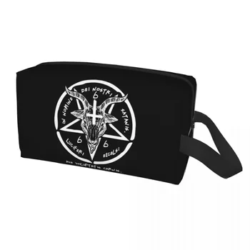 Дорожная сумка для туалетных принадлежностей Baphomet 666 Kawaii Sigil Of Satan Knights Templar Косметический органайзер для макияжа для хранения косметики Dopp Kit Case