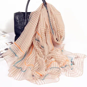 Женский шарф, тонкая солнцезащитная шаль, длинный весенне-осенний темпераментный шарф, украшенный легкими шарфами.