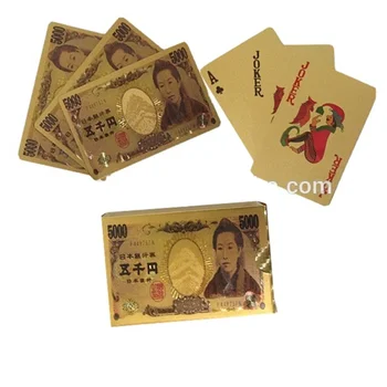 Индивидуальные.продукт.Индивидуальные карты для покера, карты с золотыми козырями в японских иенах
