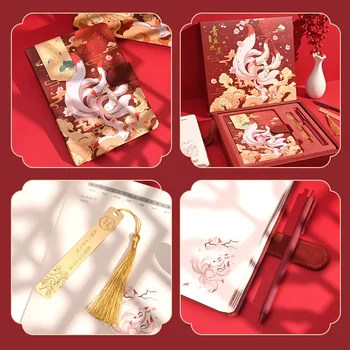 Китайский дневник для милых закладок на день рождения, коробка для ежедневника в стиле блокнота для девочек С ежедневным подарком для детей