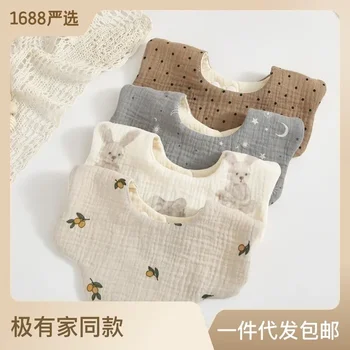 Класс А, корейский стиль, 6-слойный хлопчатобумажный марлевый нагрудник с лепестками, ткань Цзоу Цзоу, полотенце для слюны, детский нагрудник на 360 градусов, защита от рвоты