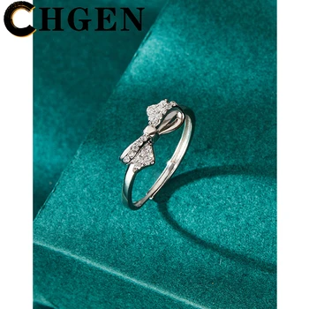 Кольцо с бантом CHGEN для женщин из серебра S925 пробы, роскошные ювелирные изделия, уникальное Новое кольцо, бутик подарков для фестиваля