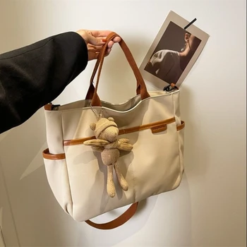 Корейская модная сумка-тоут, женская сумка через плечо с несколькими карманами, большая вместимость, Женские сумки и кошельки, сумки через плечо, женские сумки Bolso