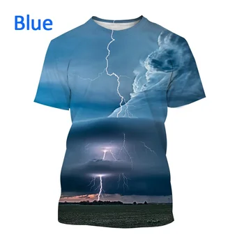 Креативная футболка с 3D-печатью с рисунком Торнадо, модная повседневная футболка в уличном стиле с круглым вырезом и коротким рукавом