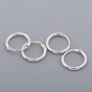 Круглые серьги из стерлингового серебра 4шт, Круглые серьги для женщин и девочек