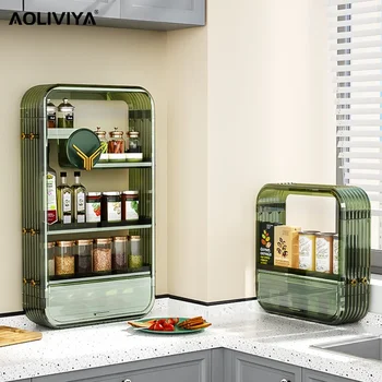 Кухонная Стойка для приправ SH AOLIVIYA, настенная Стойка для хранения бутылок с уксусом без перфорации, настенный органайзер для ванной комнаты