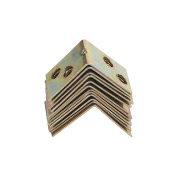 Металлическая подставка для полки, 90-градусный прямоугольный кронштейн, 12шт латунного цвета