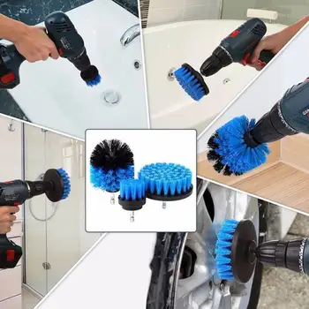 Многофункциональный набор щеток для электродрели Универсальный Очиститель Инструменты для чистки автомобильных шин Для ванной Кухни Круглые Пластиковые щетки