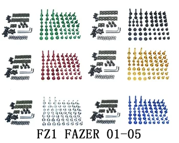 Мотоцикл В комплекте Комплект болтов для обтекателя, винты для кузова, подходят для YAMAHA FZ1 FAZER 2001-2005 гг.