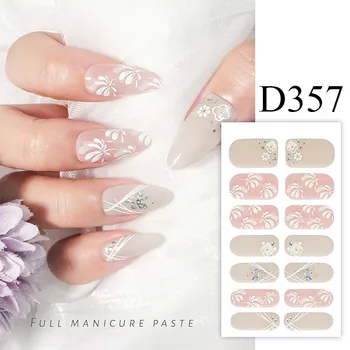 Наклейки Для ногтей Блестящие Полоски Гель Для Полного Обертывания Ногтей Простые Наклейки Для Дизайна ногтей DIY NAil Art Making D357