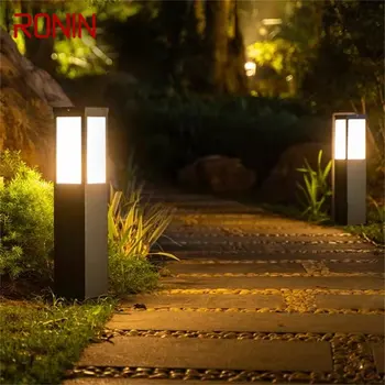 Наружный газонный светильник RONIN Black Современный светодиодный светильник Водонепроницаемый IP65 для дома, виллы, сада