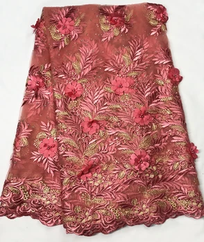 Нигерийская кружевная ткань 2018, высококачественная Африканская кружевная ткань с камнями, кружевной материал для тюлевых кружевных африканских платьев ALC-W003