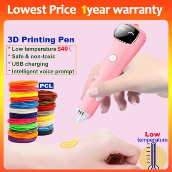 Новая 3D ручка с нитью накала PCL Низкотемпературная ручка для 3D-печати с защитой от ожогов, игрушки для рисования своими руками для девочек и мальчиков, Рождественский подарок на День рождения