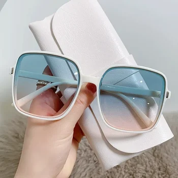 Новые квадратные солнцезащитные очки градиентного цвета, женские трендовые солнцезащитные очки в стиле ретро