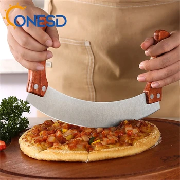 Нож для пиццы из нержавеющей стали, ручка для нуги, поворотный нож, скребок, двойной нож для резки, инструмент для выпечки, резак для печенья, кухонные формы для выпечки