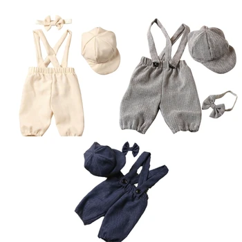 Одежда для фотосессии в подарок для новорожденного, шапочка, штаны, боди для фотосессии