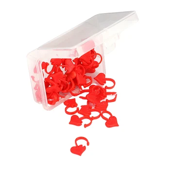 Пластиковые инструменты для вязания Фиксирующие Маркеры для стежков Защелка для вязания Крючком Инструменты для вязания Зажим для иглы Крючок Носки в форме красного сердца